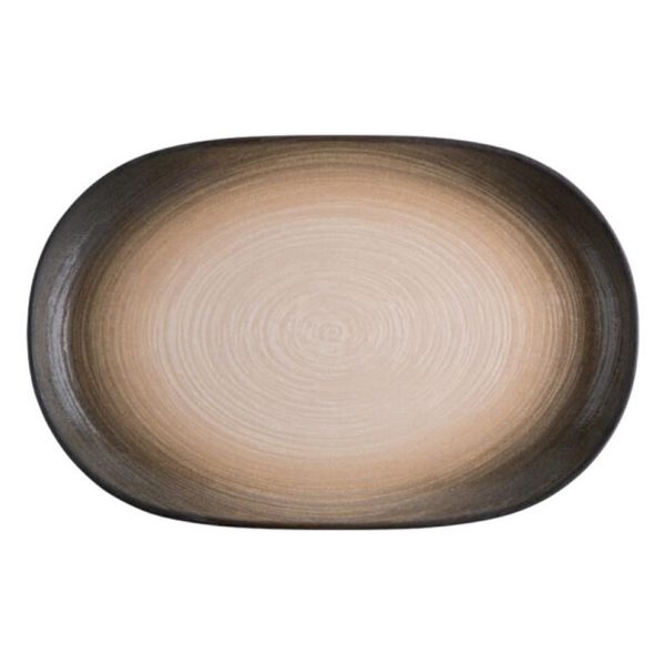 Id Fine Canyon Oval Boat Plate 33 cm