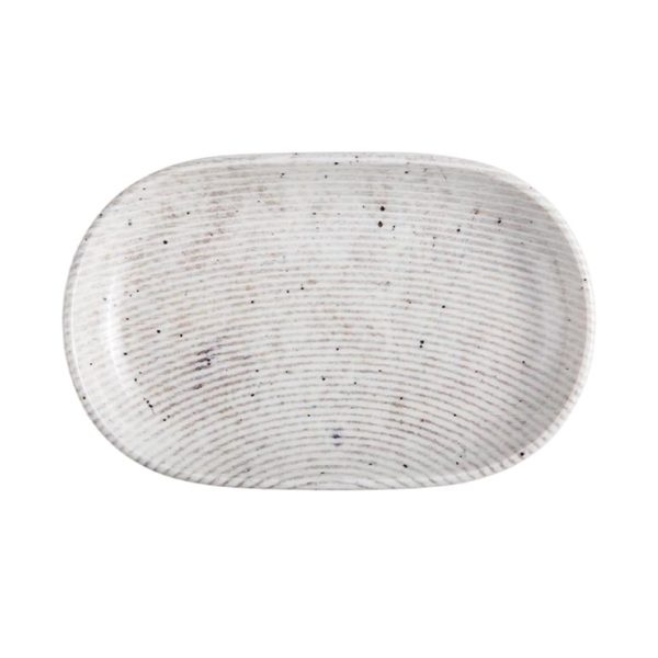 Id Fine Grigio Oval Boat Plate 28 cm