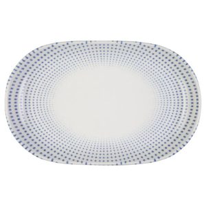 Id Fine Harmony Blue Magnus Oval Boat Plate 23 cm
