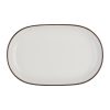 Id Fine Modest Brown Oval Boat Plate 18 cm