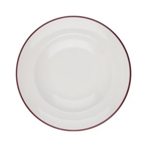 Id Fine Modest Maroon Miro Deep Plate 25 cm