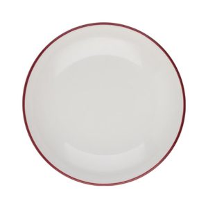 Id Fine Modest Maroon Valle Deep Plate 22 cm