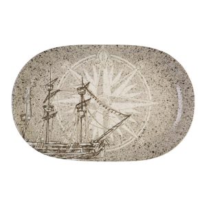 Id Fine Piri Oval Boat Plate 37 cm
